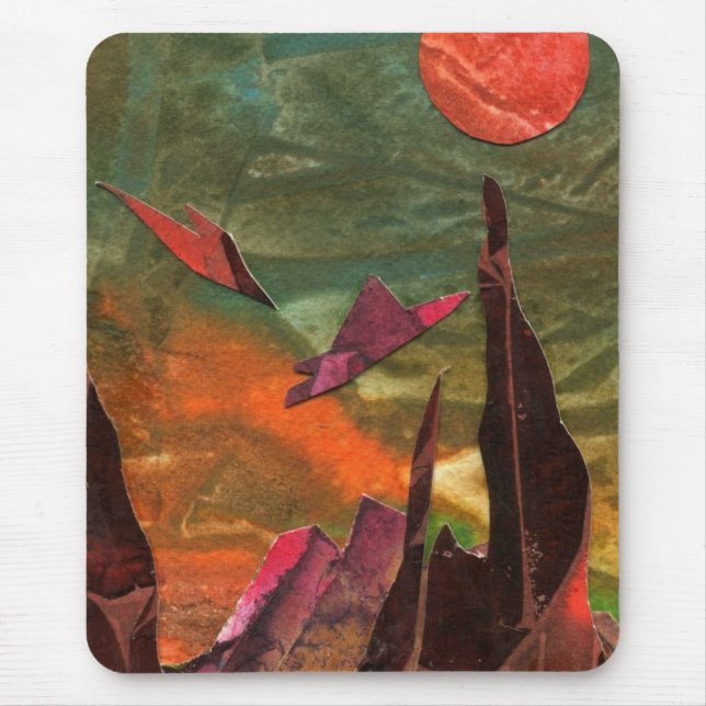 Sci-Fi "Fire Birds" Alien Lebensformen im Flug Mousepad (Vorne)