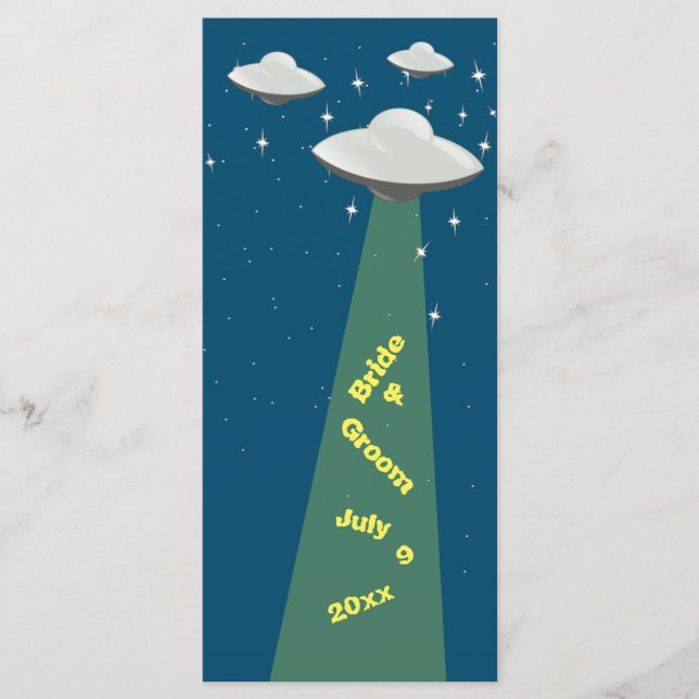 Sci Fi Flying Saucers-Hochzeitsprogramm Programm (Vorderseite)
