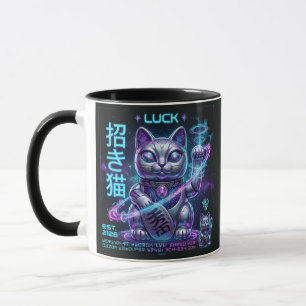 Sci-Fi Glückskatze Maneki Neko Kosmischer Charme G Tasse