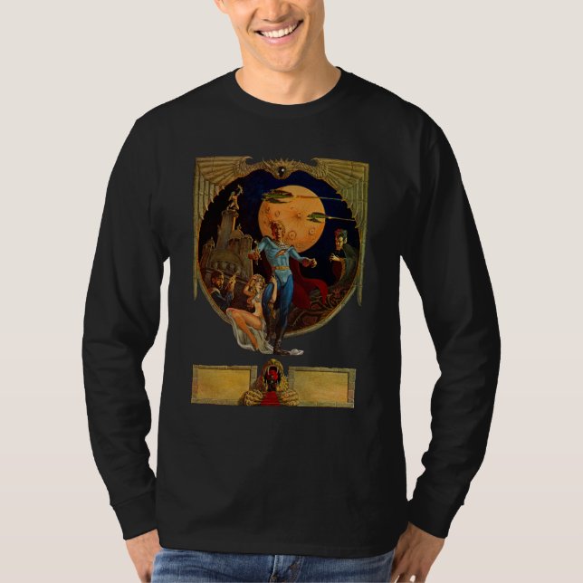 Sci-Fi Hero Movie Poster T - Shirt (Vorderseite)
