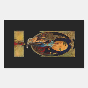 Sci-Fi Hero Rechteckiger Aufkleber