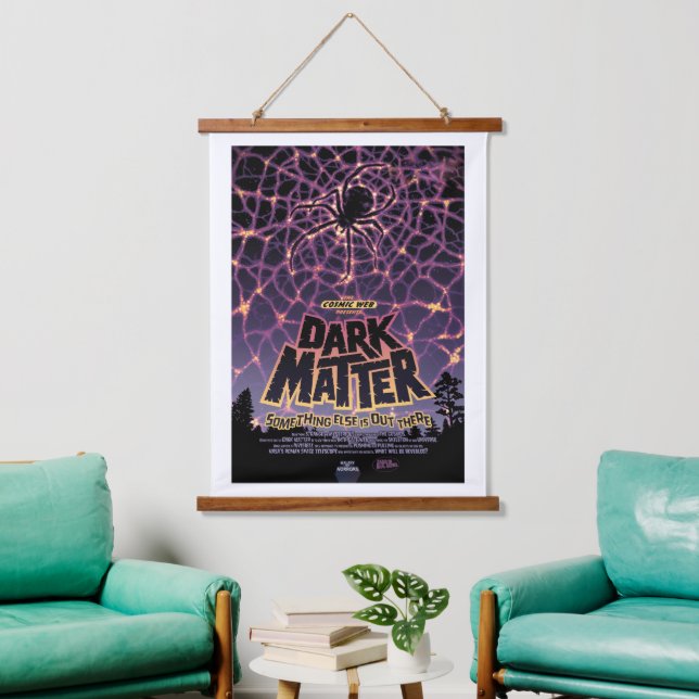 Sci-Fi Horror Movie Ad, Dark Matter Wandteppich Mit Holzrahmen (Wohnzimmer)