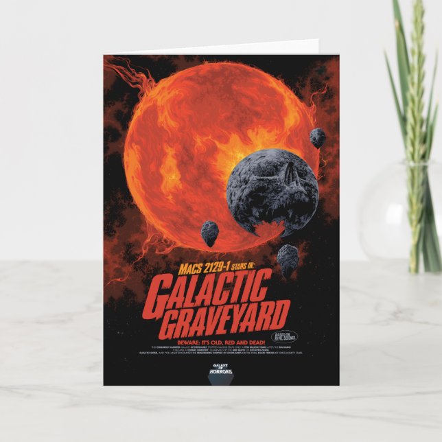 Sci-Fi Horror Movie Ad, Galactic Graveyard Karte (Vorderseite)