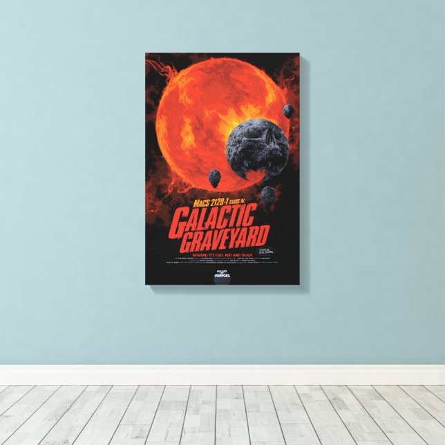 Sci-Fi Horror Movie Ad, Galactic Graveyard Leinwanddruck (Insitu (Holzboden))