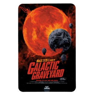 Sci-Fi Horror Movie Ad, Galactic Graveyard Magnet