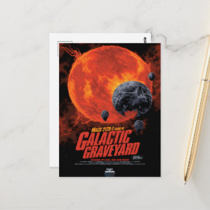 Sci-Fi Horror Movie Ad, Galactic Graveyard Postkarte