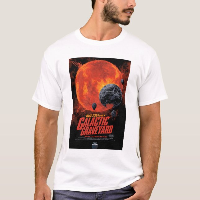 Sci-Fi Horror Movie Ad, Galactic Graveyard T-Shirt (Vorderseite)