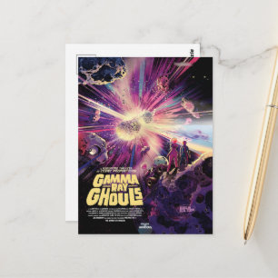 Sci-Fi Horror Movie Ad, Gamma Ray Ghouls Postkarte