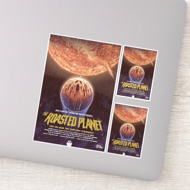 Sci-Fi Horror Movie Ad, The Roasted Planet Aufkleber (Detail)