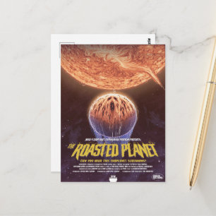 Sci-Fi Horror Movie Ad, The Roasted Planet Postkarte
