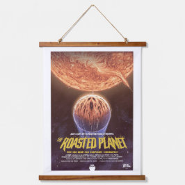 Sci-Fi Horror Movie Ad, The Roasted Planet Wandteppich Mit Holzrahmen