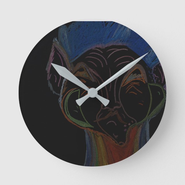 Sci-fi Hybrid Round Wall Clock Runde Wanduhr (Vorderseite)