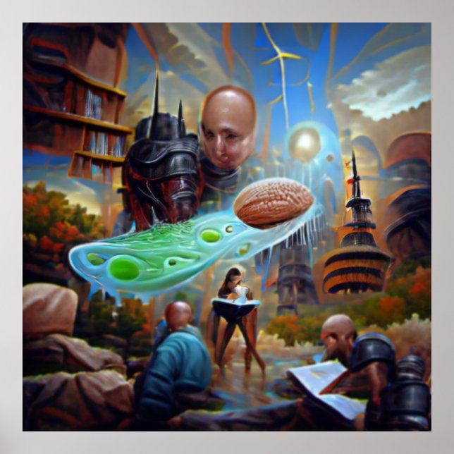 Sci fi Imaging Kunstwerk Plakat digitale Kunst (Vorne)