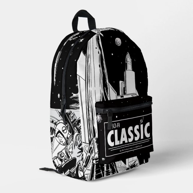 SCI-FI Klassischer Retro-Rucksack  Bedruckter Rucksack (Rückseitige Ecke links)