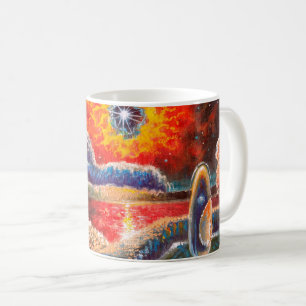 Sci Fi Landscape Painting Kaffeetasse