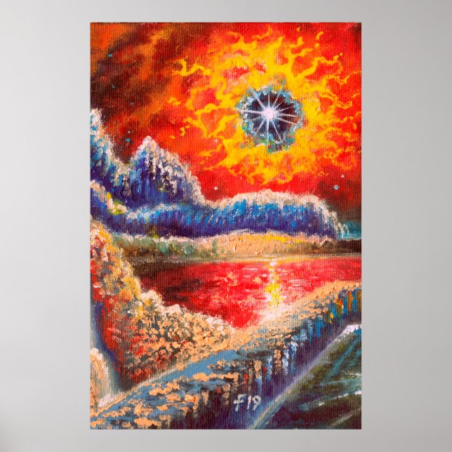 Sci Fi Landscape Painting Poster (Vorne)