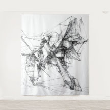 Sci-Fi Mecha Wall Art Tapestry