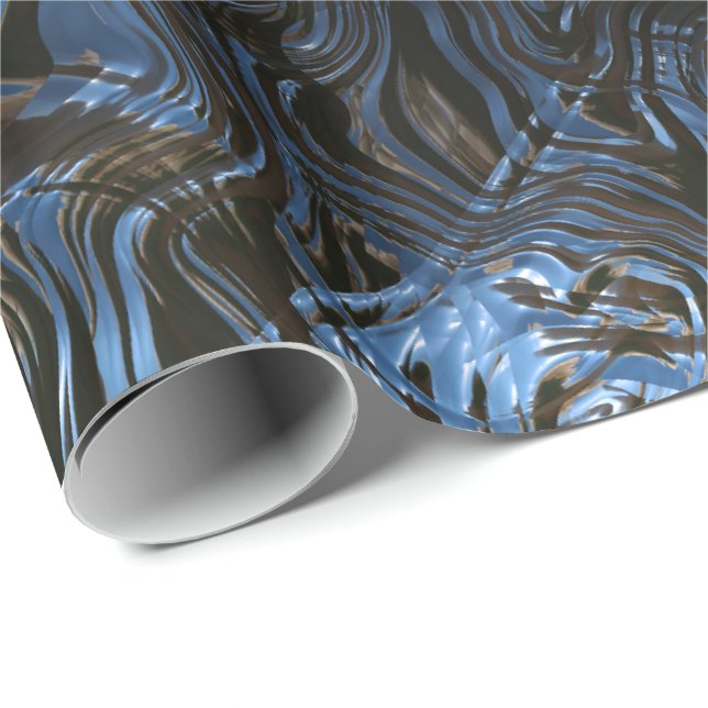 Sci-Fi Metal Art 2-1 Wrapping Paper Geschenkpapier (Rolleneckpunkt)