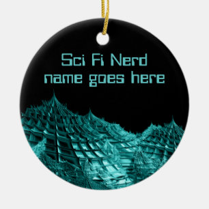 Sci FI-Nerdphantasielandschaft Keramikornament