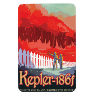Sci-Fi-Reise-Werbung, Planet Kepler-186f Magnet