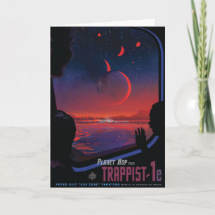Sci-Fi-Reise-Werbung, Planet Trapist-1e Karte