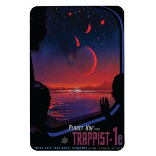 Sci-Fi-Reise-Werbung, Planet Trapist-1e Magnet