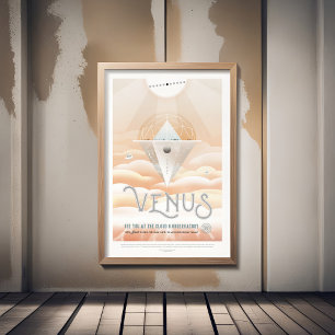Sci-Fi Reise-Werbung, Planet Venus Poster