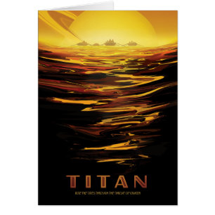 Sci-Fi-Reisewerbung, Mond Titan