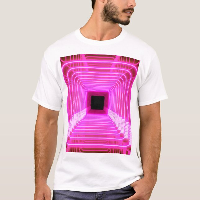 Sci-Fi Retro 3D: Pop Art Illustration T-Shirt (Vorderseite)