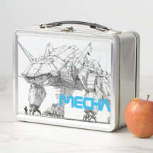 Sci-Fi Robot Monster Metal Lunchbox