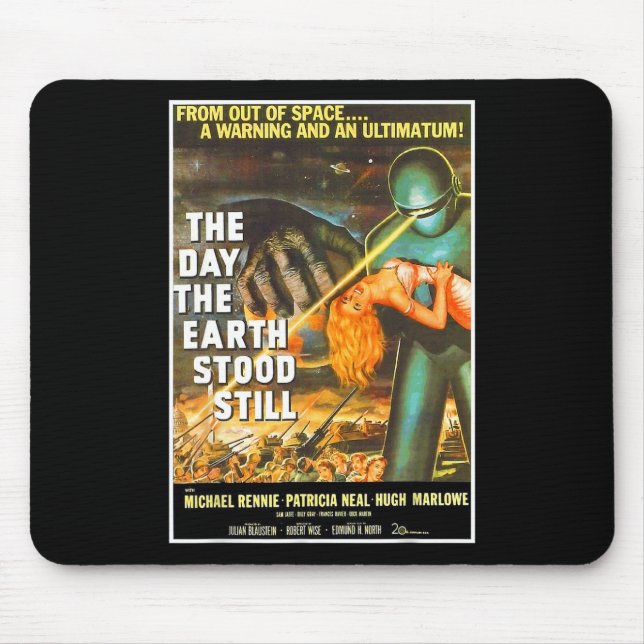 Sci Fi Roboter Halloween Earth Invasion Science Fi Mousepad (Vorne)