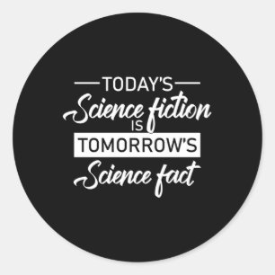 Sci-Fi Science Fiction Space Ufo Alien Funny Gift Runder Aufkleber