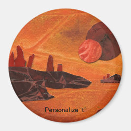 Sci-Fi "Seas of Fire" doppelte Sonnen, Lavasee Wel Magnet