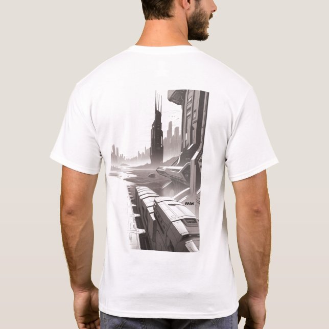 Sci-Fi-T - Shirt durch das Universum 01 I Zurück (Rückseite)