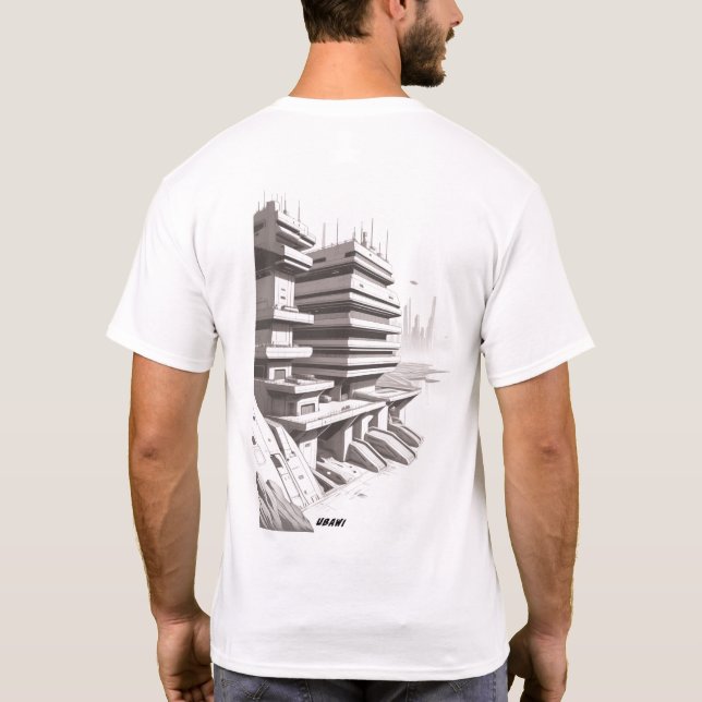 Sci-Fi-T - Shirt durch das Universum 02 E zurück (Rückseite)