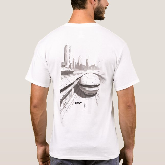 Sci-Fi-T - Shirt durch das Universum 02 F zurück (Rückseite)