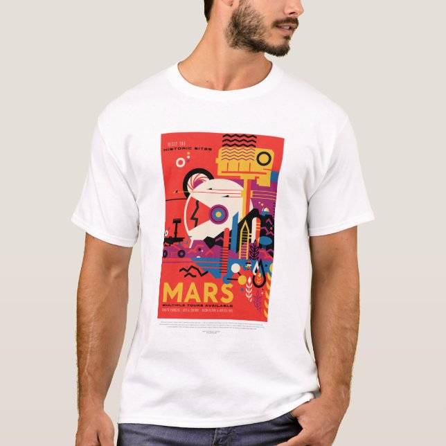 Sci-Fi Travel Ad, Mars T-Shirt (Vorderseite)