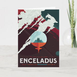 Sci-Fi Travel Ad, Moon Enceladus Karte