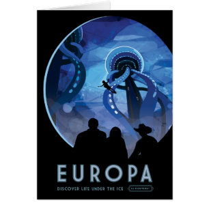Sci-Fi Travel Ad, Moon Europa