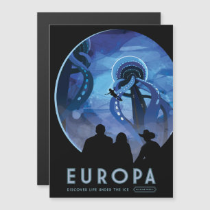 Sci-Fi Travel Ad, Moon Europa Magneteinladung