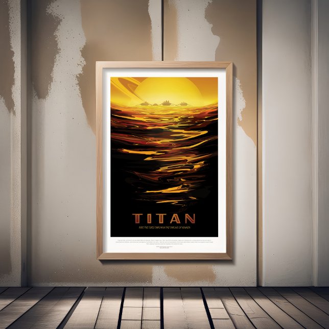 Sci-Fi Travel Ad, Moon Titan Poster (Von Creator hochgeladen)