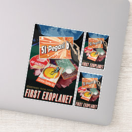 Sci-Fi Travel Ad, Planet 51 Pegasi b Aufkleber