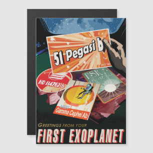 Sci-Fi Travel Ad, Planet 51 Pegasi b Magneteinladung