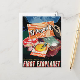 Sci-Fi Travel Ad, Planet 51 Pegasi b Postkarte
