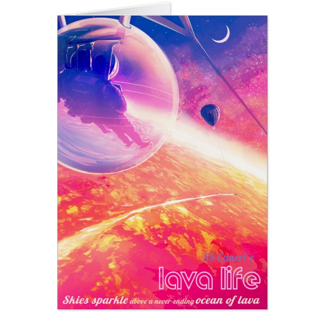 Sci-Fi Travel Ad, Planet 55 Cancri e (Vorne)