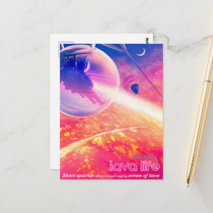Sci-Fi Travel Ad, Planet 55 Cancri e Postkarte