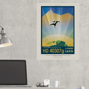 Sci-Fi Travel Ad, Planet HD 40307g Foliendrucke