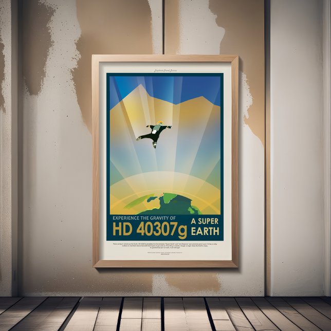 Sci-Fi Travel Ad, Planet HD 40307g Fotodruck (Von Creator hochgeladen)
