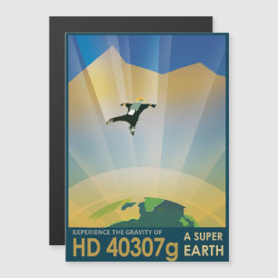 Sci-Fi Travel Ad, Planet HD 40307g Magneteinladung