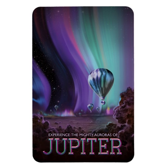 Sci-Fi Travel Ad, Planet Jupiter Magnet (Vertikal)